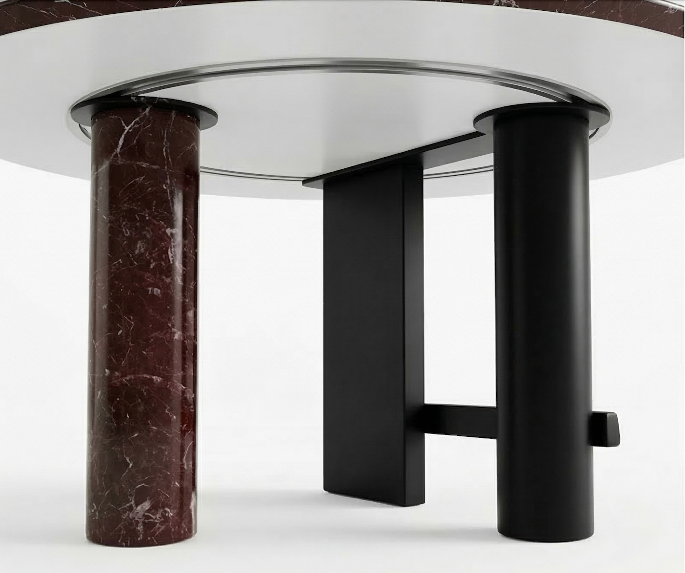 The Rosso Pivot Round Swivel Dining Table