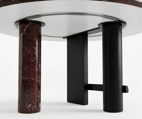 The Rosso Pivot Round Swivel Dining Table